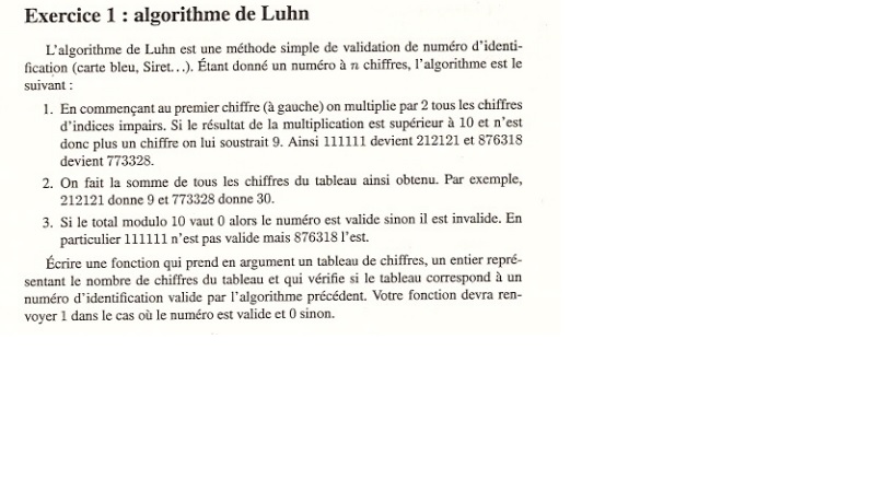 algorithme de luhn algorithme de luhn
